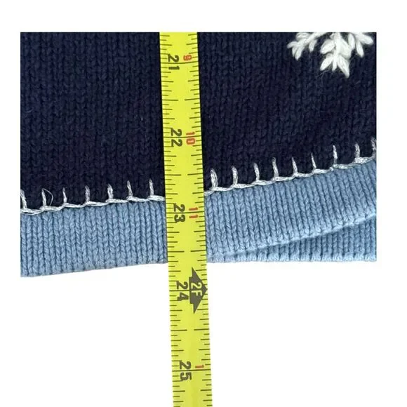 All Points Frosty Snowman Snowflake Knit Christmas Vest 18W/20W Plus Size - Picture 6 of 7